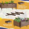 Brown 49x21x34 Raised Garden Bed with Grow Grids & Storage