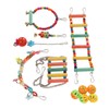 11pcs Parrot Swing Chewing Toy Set Bird Hanging Perches Toy