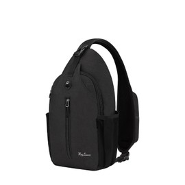 MAYLISACC Sling Backpack, Crossbody Sling Bag, Lightweight Shoulder backpack, Chest bag, Hiking Daybag for Biking, Cycling Walking （black）