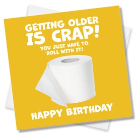 Punkcards - Funny Birthday Card - 'Getting Older is Crap!' - Birthday Card for Him or Her - Birthday Card for Women - Funny Birthday Card for Men