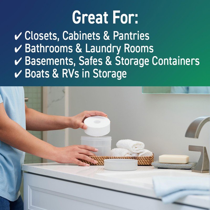 Concrobium 378490 Moisture Grabbers Moisture Absorber Refillable Container, Fragrance Free