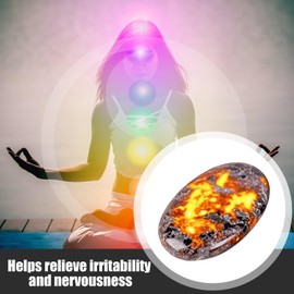 Raw Stones,Flame Yoga Stone - Hand Sensory Toy, Desktop Ornament for Collection Tea Room Home Decor Bedroom Living Room