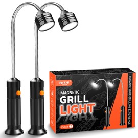 RVZHI Grill Light BBQ Grilling Accessories: Unique Dad Gifts for Fathers Day from Wife Daughter - Cool Gifts for Men Husband Grandpa - Outdoor Bright Magnetic LED Light Smoker Accessories Tools - 2 Pack
