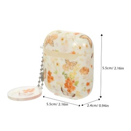 TEHAUX Butterfly Floral Earphone Case Protective Shell for Lightweight Compact Design Scratch Wear Resistant Earbud Holder with Unique Decor Style