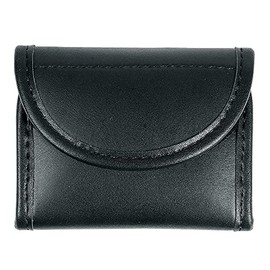 TAFTACFR Double Glove Pouch Police Firefighter EMS EMT Paramedic Medical Disposable Gloves Holder for 2 and 2.25" Duty Belt (Black Plain Artificial Leather)