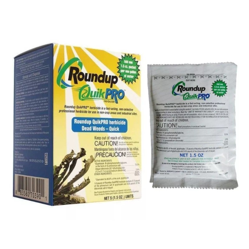 Roundup QuikPRO 15 Packets - Makes 15 Gallons 73.3% Glyphosate