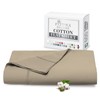 Pizuna Pure 100% Cotton Flat Sheets Only Full Simply Taupe
