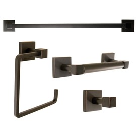 Design House 188557 Karsen 4-Piece Bathroom Accessory Kit, Oil Rubbed Bronze