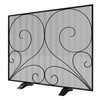 Fire Beauty Single Panel Fireplace Screen Handcrafted Solid Wrought Iron