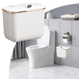 Wall Trash Can | Over The Door Trash Can with Lid,Compost Basket Space-Saving, Mountable Container with Bags, Kitchen Accessories Waste Basket for Cupboard Cabinet