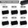 2Pcs Architectural Scale Ruler, Black Aluminum Triangular Scale Ruler 30cm,
