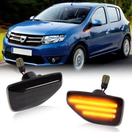 POPMOTORZ LED Side Indicator Indicator Black with Canbus Error Free 2835 SMD for Dacia Logan II Sandero II Duster R-enault Sandero Stepway Duster, Pack of 2