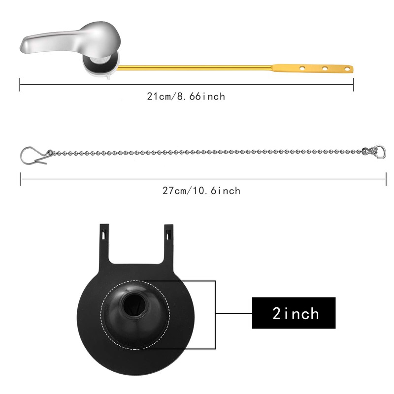 Honoson 4 Pcs Toilet Handle Replacement Kit Front Toilet Tank