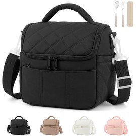 Nasjac Bolsa de Almuerzo Adulto 7L, Lonchera Térmica Portátil para Mujer y Hombre, 5en1 Bolsa Loncheras Gran Capacidad con Cubiertos Incluidos, A Prueba de Fugas para Trabajo, Picnic, Viajes, Escuela