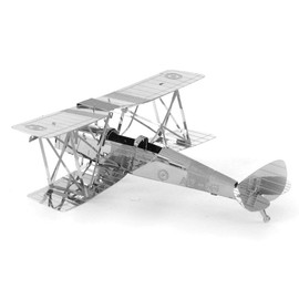 Metal Earth Fascinations DH82 Tiger Moth Airplane 3D Metal Model Kit