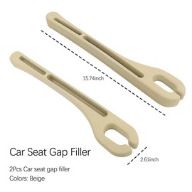 2PCS Car Seat Gap Filler with Phone Holder,[New Upgrade] Car Side Seat Gap Filler for Avoiding Things Falling,Universal Car Seat Organizer Car Interior Accessories (Beige)