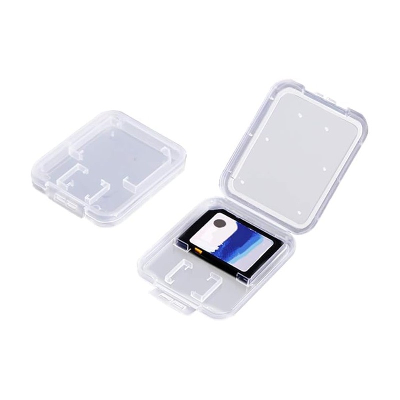 10pcs Clear Plastic Memory Card Case Holder Storage Boxes Compatible