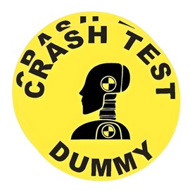 eDesign 2-Pack Crash Test Dummy Sticker Decal Vinyl - 4 Inches - Crash Dummy Sticker for Car Truck Van Window Bumper Laptop Tablet Cup Tumbler Water Bottle and Any Smooth Surface