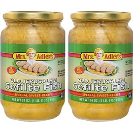 Mrs. Adler's Old Jerusalem Gefilte Fish 24oz (2 Pack), All Natural, Kosher for Passover