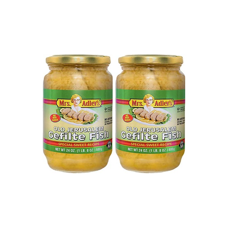 Mrs. Adler's Old Jerusalem Gefilte Fish 24oz (2 Pack), All