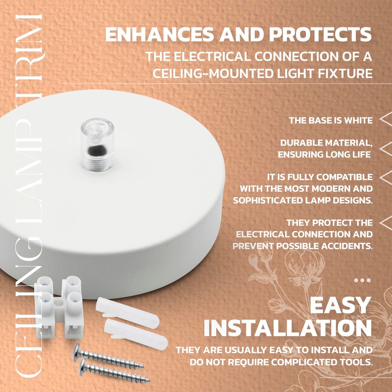 DOJA Barcelona Ceiling Lights Canopy White Pack of 2 Lamp