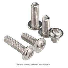 YOFASEN M2.5 Pwm Micro Machine Screw, High-Hardness Stainless Steel Screw with Washer,M2.5 * 12 * 6.5Mm/50Pcs