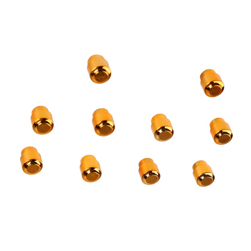 10PCS Electric Guitar Pickup Switch Tip Gold Round Retro Plastic