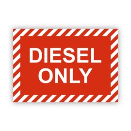 Diesel Only Sticker Decal - Self Adhesive Vinyl - Weatherproof - Made in USA - fuel hazard warning - 2" x 1.4"