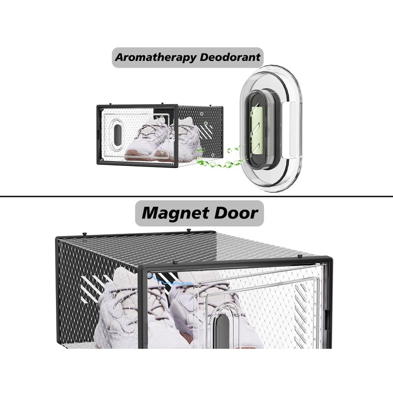 SIMPDIY Shoe Storage, 12 Pack Shoe Organizer for Closet, Shoe