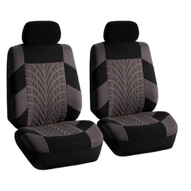FH Group Travel Master Seat Covers Front Set – Universal Fit for Cars Trucks and SUVs (Gray) FB071102