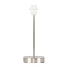 Modern Standard Table Lamp Base in a Brushed Chrome Metal
