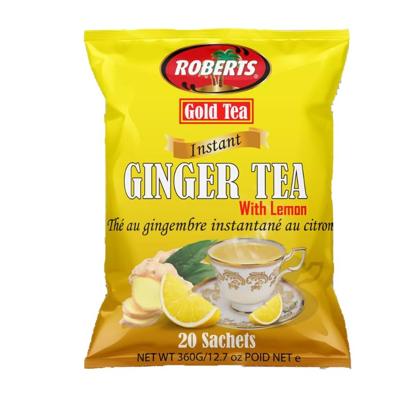 Roberts Gold Instant Ginger tea with Lemon 360g (20 Sachets)
