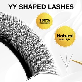 CharmO'clock 3D Volume Lash Extensions D Curl 8-16mm Mixed Length Premium Cashmere Lashes Super Matte Black Finish For Professional Lash Techs(3D D 8-16mm)