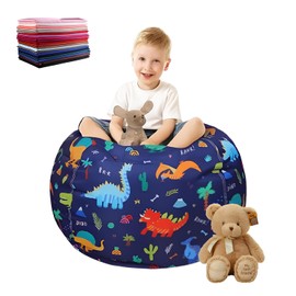 Toy Storage Bag, Cuddly Toy Storage Bean Bag, Children's Bean Bag Sofa, Bean Bag Toy Storage with Zip, Bag Toy Storage, for Clothes, Toys (C)