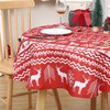 Haperlare Christmas Round Tablecloth 60 Inch, Xmas Tree and Deer