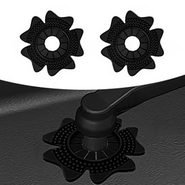 Yumfugu 2 PCS Car Wiper Hole Protective Cover, Environmentally Friendly High-elastic PVC Silicone Surround Design Wiper Pad Snow Cover, 360° Fitting Auxiliary Accessories, for Most Cars (Black)