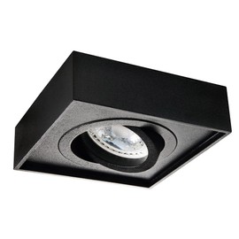 Kanlux Recessed Ceiling Spotlight Black Square for LED/Halogen, 98 x 98 x 30 mm, IP20, Indoor, Modern, Black, 35 W, GU10, Ceiling Mounting