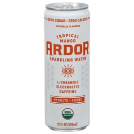 Ardor, Water Sparkling Tropical Mango Organic, 12 Fl Oz