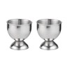 HugeDE 2 Pcs Stainless Steel Egg Cups Holders Egg Tray