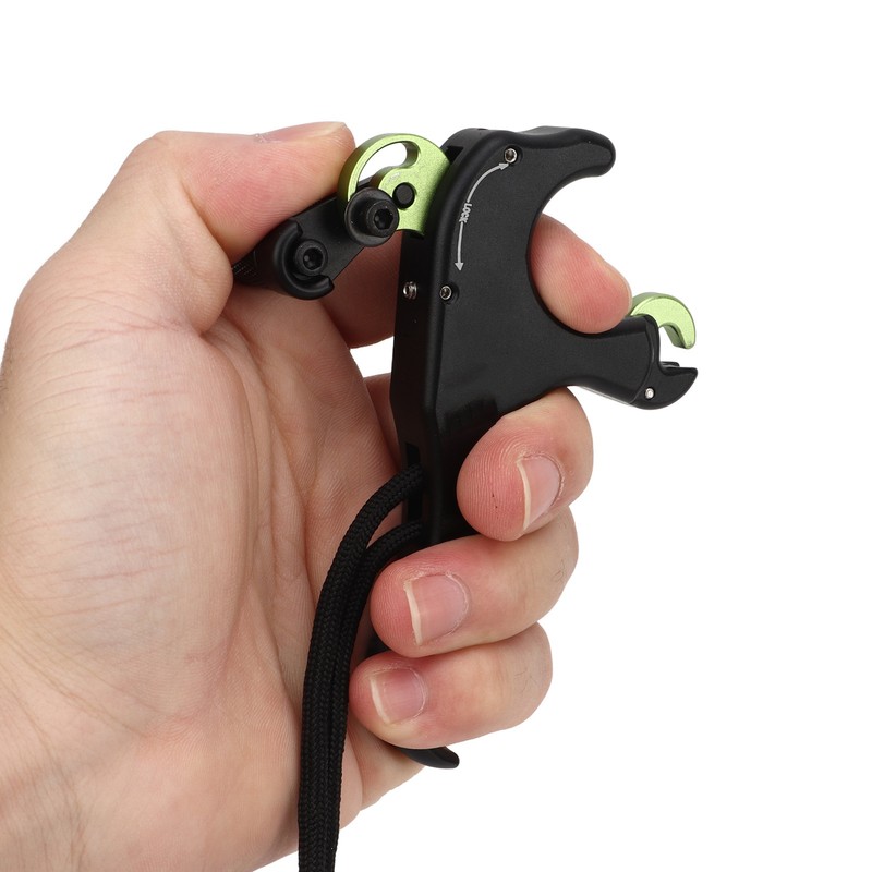 4 Finger Archery Release Aid Grip Adjustable Aluminum Alloy Compound