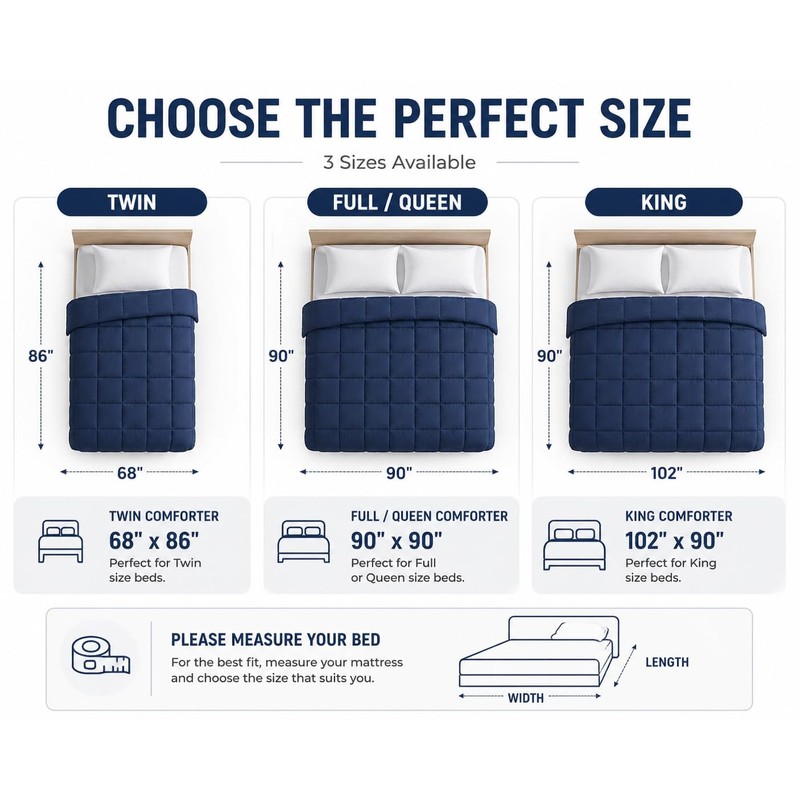 EVOLIVE All Season Comforter – Ultra Soft Pre-Washed Microfiber Down