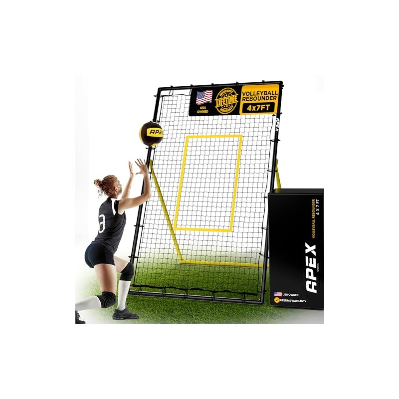 Apex Sports - Adjustable Volleyball Rebounder Net 7x4 ft –