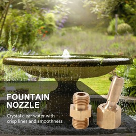 1/8" DN6 Brass Gushing Spray Water Fountain Nozzles, Universal Water Fountain Head Sprinkler Spray Head for Garden Pond Landscape Park 10Pcs