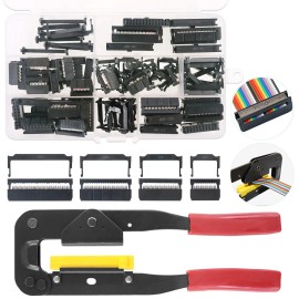 Keadic 49 Pieces FC-10 16 20 26 Pin Female Header IDC Cable Connector 2.54mm Pitch w...