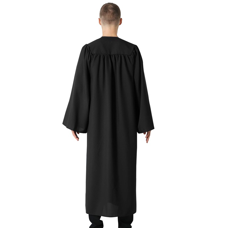 GraduationMall US Style Matte Graduation Gown Only Black X-Large 54(5'9"-5'11")