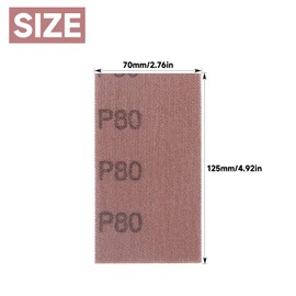 Shineboc 50 pcs Mesh Sanding Sheets, 70 * 125mm Mesh Hook and Loop Sanding Pads 80 Grit Dust Free Abrasive Net Sander Disc Anti-Blocking Grinding Polishing Sandpaper for Wood Furniture