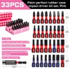 Geinxurn Impact Screwdriver Bits Set, 33 Pieces 1”Multi Head Magnetic