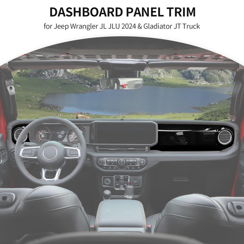 JeCar Dashboard Panel Trim Cover Center Console Decoration Kit Interior
