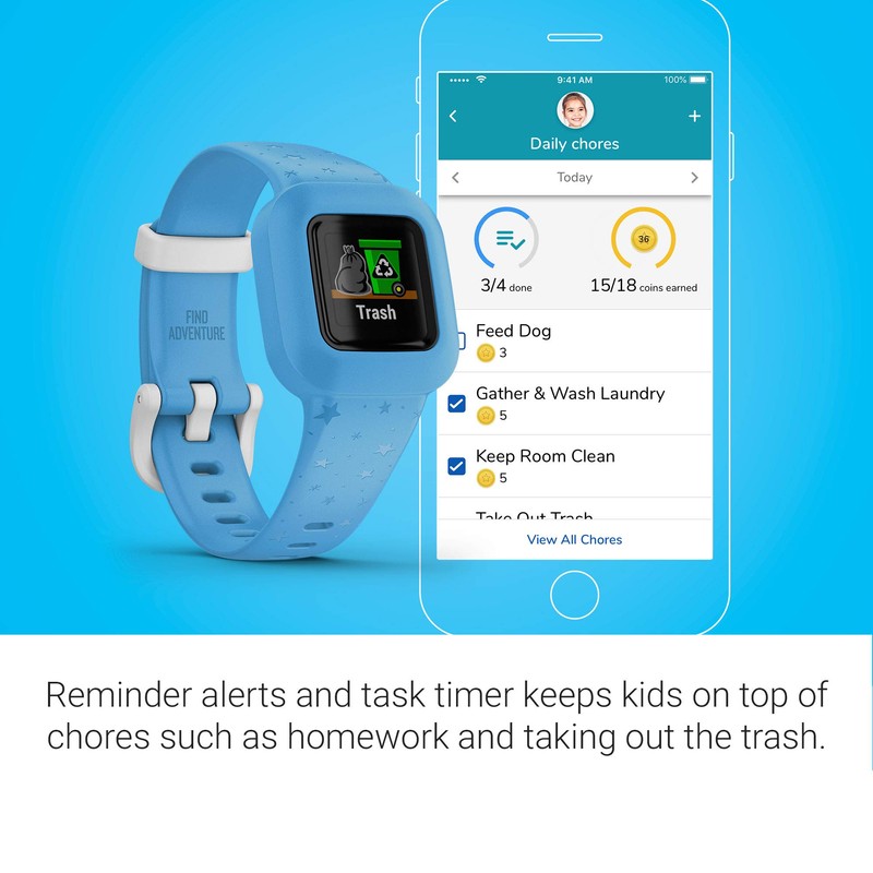 Garmin vivofit jr. 3 Fitness Tracker for Kids, Blue Stars