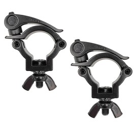1.5inch Quick Release DJ Lighting Clamp Aluminum Alloy Heavy Duty 165lbs Stage Truss Clamps Fit Pipe OD 36-39mm Black